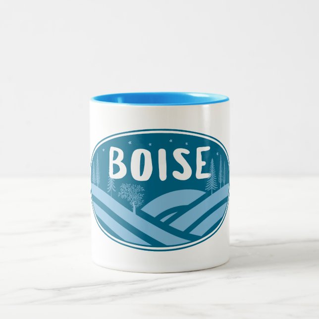 Boise Idaho utomhus Två-Tonad Mugg (Center)
