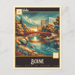 Boise, Idaho VINTAGE Vykort