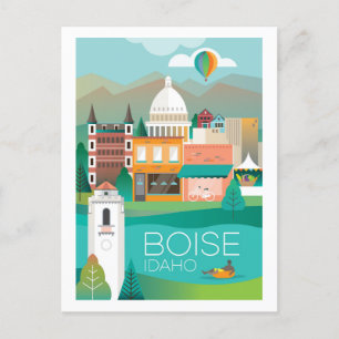 Boise, Idaho-vykort Vykort