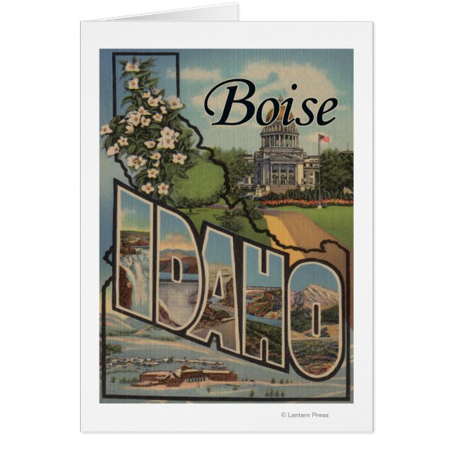Boise, IdahoLarge Brev ScenesBoise, ID Hälsningskort (Framsidan)