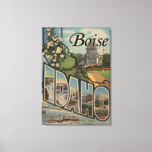 Boise IdahoLarge brev ScenesBoise, legitimation Canvastryck