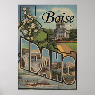Boise IdahoLarge brev ScenesBoise, legitimation Poster