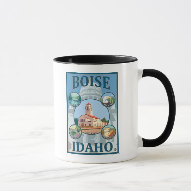 Boise, IdahoScenia Travel Poster Mugg (Höger)