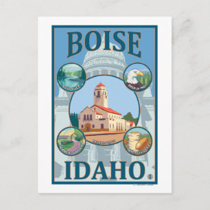 Boise, IdahoScenia Travel Poster Vykort