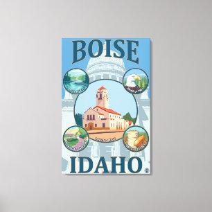 Boise IdahoScenic reser affischen Canvastryck