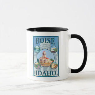 Boise IdahoScenic reser affischen Mugg