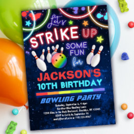 Bojar Bowling Födelsedagsfest inbjudan
