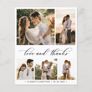 Böjare för Tack-skript för budgetkollage i Bröllop Flygblad