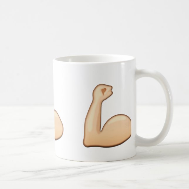 Böjd Biceps Emoji Kaffemugg (Höger)