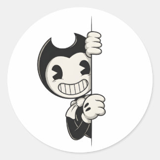 Böjd dekal | Bendy och bläckmaskinen vinyldekal Runt Klistermärke