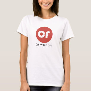 Böjd FLÖDESLogotyp T-Skift T Shirt
