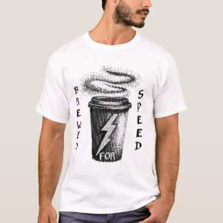 Böjd för hastighet - Utformning av svart och vitt T Shirt