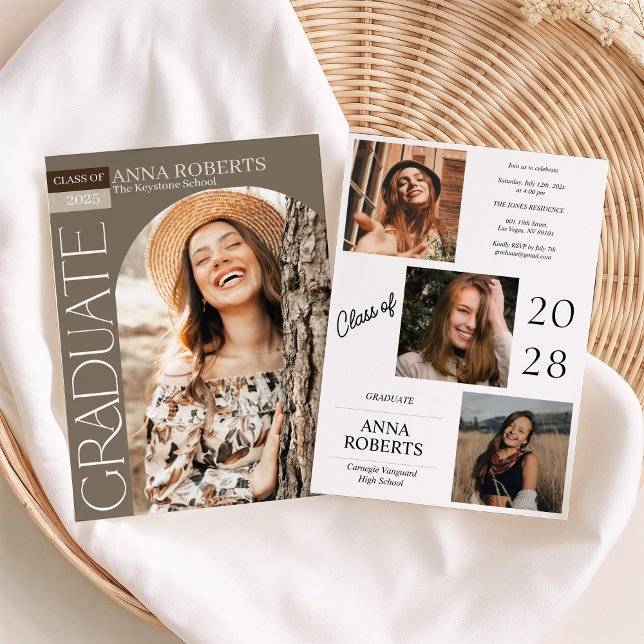 Böjd Foto-Exameninbjudan Inbjudningar (Skapare uppladdad)