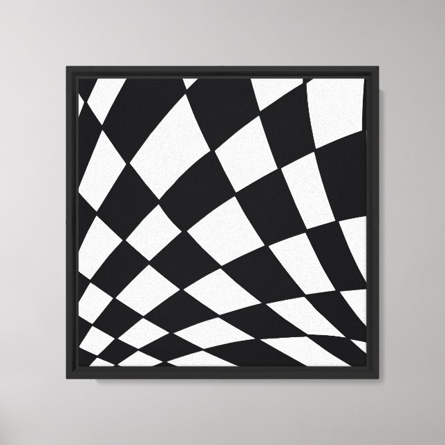 Böjd Grid | Modern Canvastryck (Framsida)