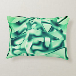 Böjd grön form av akryl, iögonfallande mintnyanser prydnadskudde