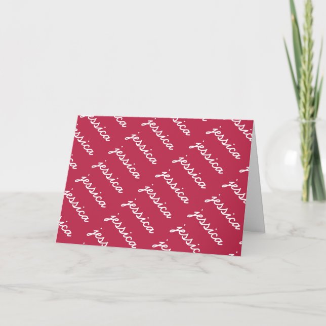 Böjd Namn för Magenta i Namn | Tomt kort (Framsida)