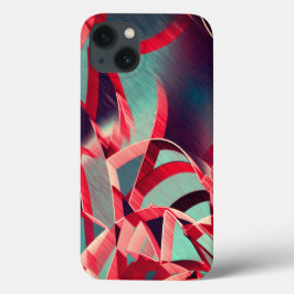 Böjd röd rosett band över blåaktigt grått