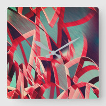 Böjd röd rosett band över blåaktigt grått