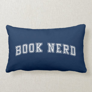 Böjd Stil Bok Nerd med redigerbar Färg Lumbarkudde
