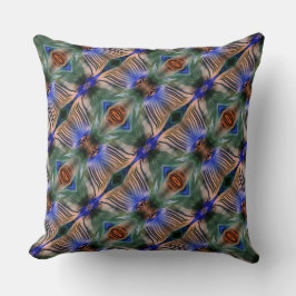 Böjd tvärgående rand i visad grönt till lax kudde