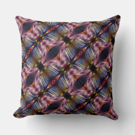 Böjd tvärgående rand i visningslax till svart kudde