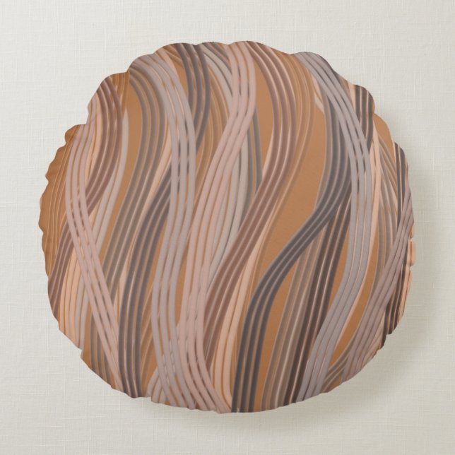 Böjda anslutningar rund kudde (Framsidan)