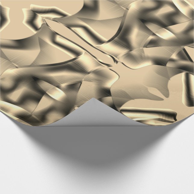 Böjda beige former och några mörka toner presentpapper (Hörn)