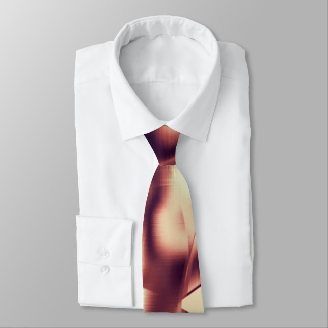 Böjda brunröda eller brinnande former, beige-ton slips (Bunden)
