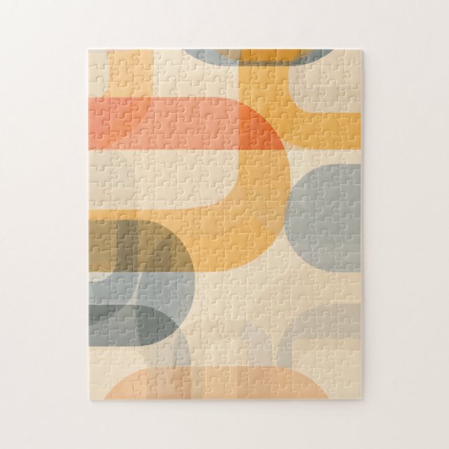 Böjda, genomskinliga formulär med textutrymme pussel (Vertikal)