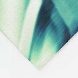 Böjda gröna former, visa cyantoner fleecefilt