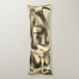 Böjda khaki- eller beige-former, med luminösa tone kroppskudde