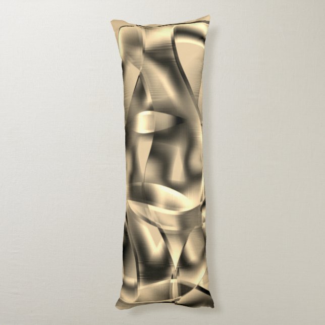 Böjda khaki- eller beige-former, med luminösa tone kroppskudde (Baksidan (Vertikal))