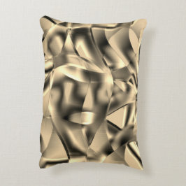 Böjda khaki- eller beige-former, med luminösa tone prydnadskudde