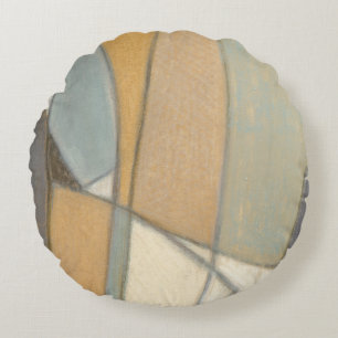 Böjda Linjer och kulminerade jordtoner Rund Kudde