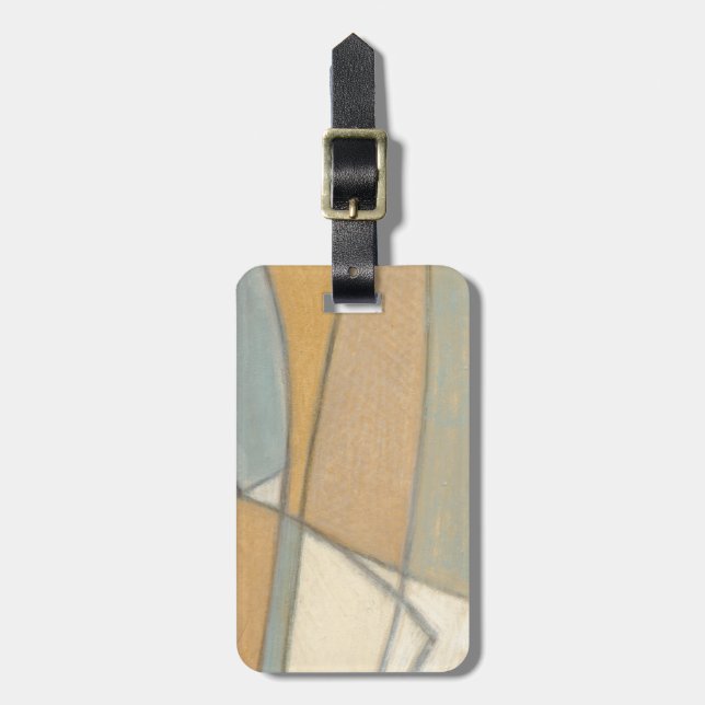 Böjda Linjer och matade jordtoner Bagagebricka (Vertikal Framsida)