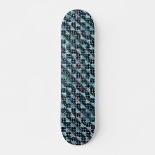 Böjda schackrutor utsatta för destruktiv mosaik mini skateboard bräda 18,5 cm