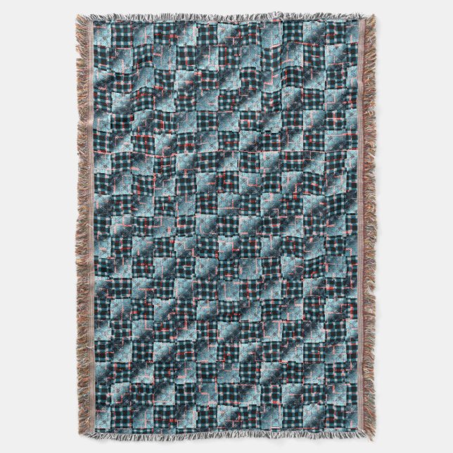 Böjda skorstenar exponerade för destruktiv mosaik filt (Framsidan Vertikal)