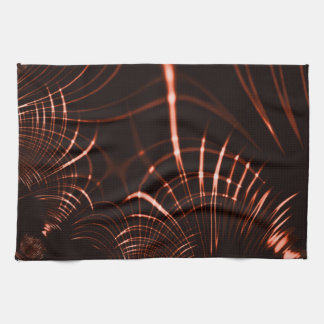 Böjda vassa klo eller toner av korall eller koppar kökshandduk