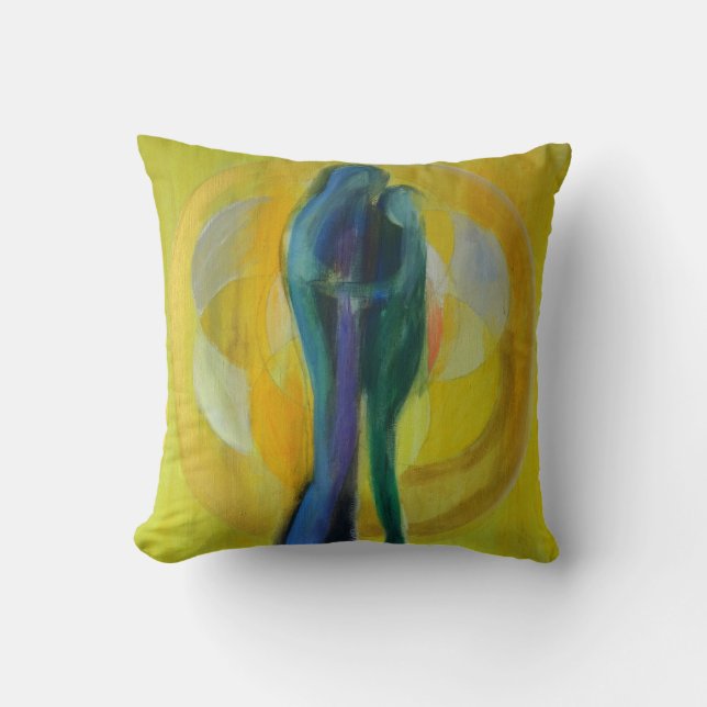 Böjddyna i kärlek 41 cm x 41 cm kudde (Framsida)