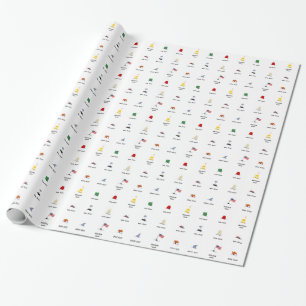 Bojet vägleder inpackning av papper presentpapper