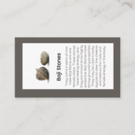 Boji Stones Crystal Beteckning Jewelry Visning Visitkort