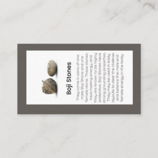 Boji Stones Crystal Beteckning Jewelry Visning Visitkort