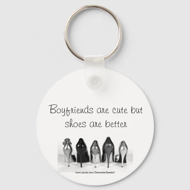 Bojkompisar är söta men skor är bättre nyckelring (Framsida)