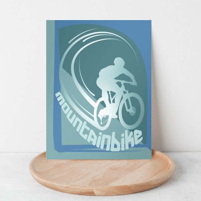 Bojkort för bergscykel MTB Vykort (Skapare uppladdad)