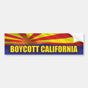 Bojkott Kalifornien - service Arizona Bildekal