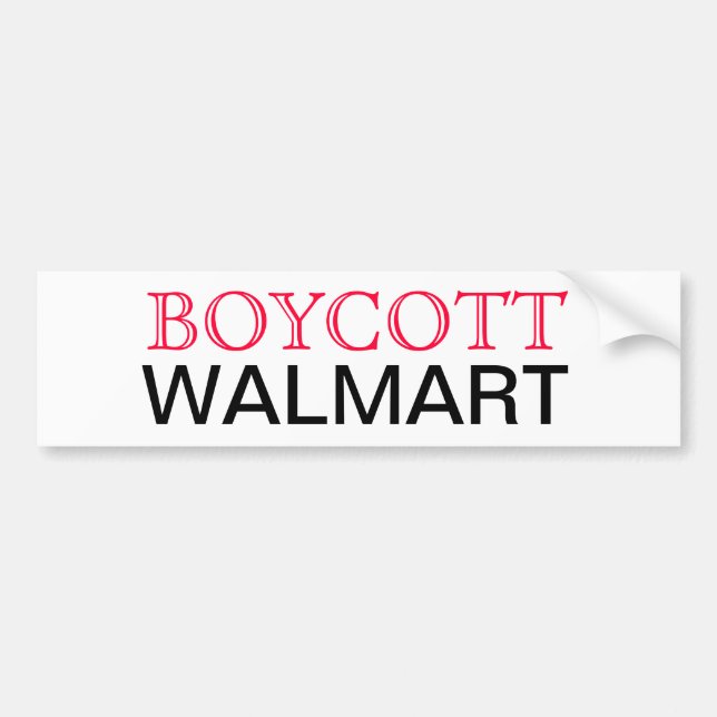 Bojkott Walmart Bildekal (Framsidan)
