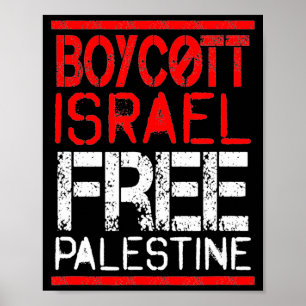 Bojkotta Israel Palestina Gaza krigsmedvetenhet Poster