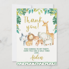 Bojkottar Vilden En Safari tack för att du har ett Inbjudningar