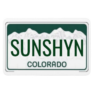 Böjlig Colorado registreringsskylt Magnet
