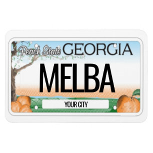 Böjlig Georgia registreringsskylt Magnet